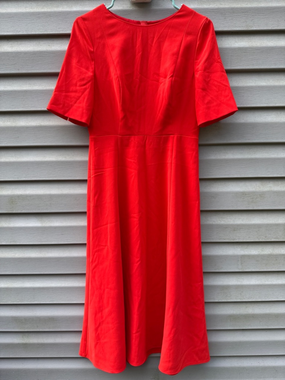 L.K. Bennett | Cayla Cardinal Red Fit & Flare Midi Dress size 6